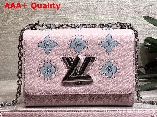 Louis Vuitton Twist MM Pink Printed and Studded Epi Leather M52131 Replica