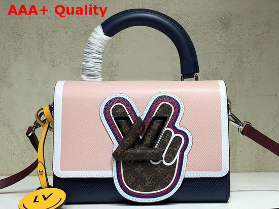 Louis Vuitton Twist MM Rose Ballerine Pink Epi Leather with Embroidered Details and Monogram Canvas Patch M52514 Replica