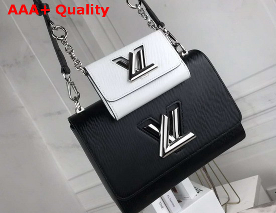 Louis Vuitton Twist MM and Twisty Black and White Epi Leather M55683 Replica