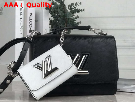 Louis Vuitton Twist MM and Twisty Black and White Epi Leather M55683 Replica