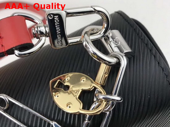 Louis Vuitton Twist MM in Black Epi Leather with LV Love Lock Charms M52894 Replica