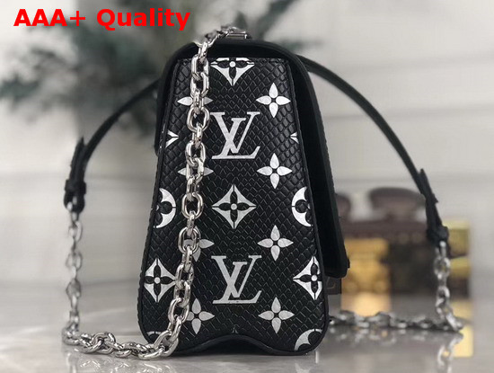 Louis Vuitton Twist MM in Black Monogram Python Skin Replica