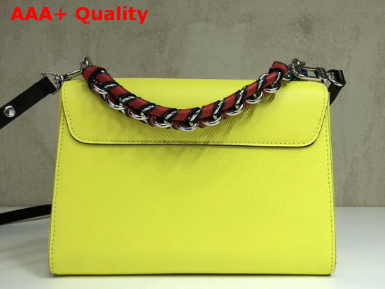 Louis Vuitton Twist MM in Fluo Yellow Epi Leather with Short Chain Handle Replica