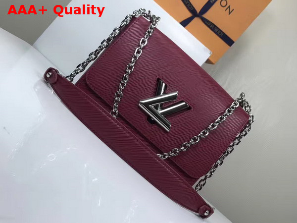 Louis Vuitton Twist MM in Oxblood EPI Leather Replica