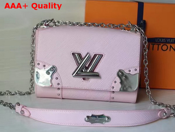 Louis Vuitton Twist MM in Pink Epi Leather with Metal Conners Replica