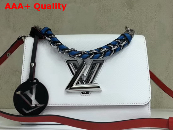 Louis Vuitton Twist MM in White Epi Leather with Short Chain Handle Replica