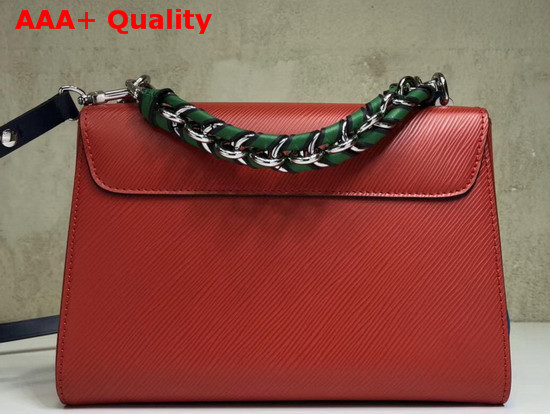 Louis Vuitton Twist MM with Short Chain Handle Coquelicot Red Epi Leather M52504 Replica