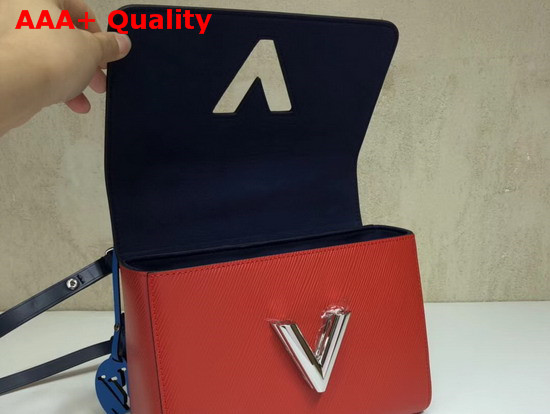 Louis Vuitton Twist MM with Short Chain Handle Coquelicot Red Epi Leather M52504 Replica