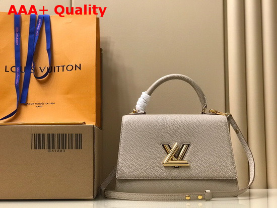 Louis Vuitton Twist One Handle MM Handbag in Greige Taurillon Leather M57092 Replica