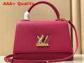 Louis Vuitton Twist One Handle MM Handbag in Orchidee Pink Taurillon Leather Replica