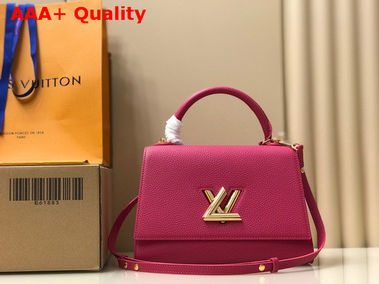 Louis Vuitton Twist One Handle MM Handbag in Orchidee Pink Taurillon Leather Replica