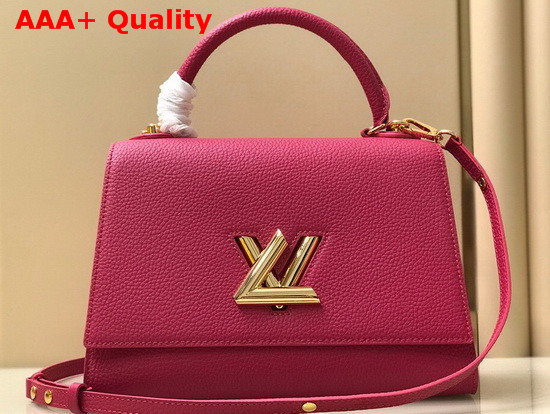 Louis Vuitton Twist One Handle MM Handbag in Orchidee Pink Taurillon Leather Replica