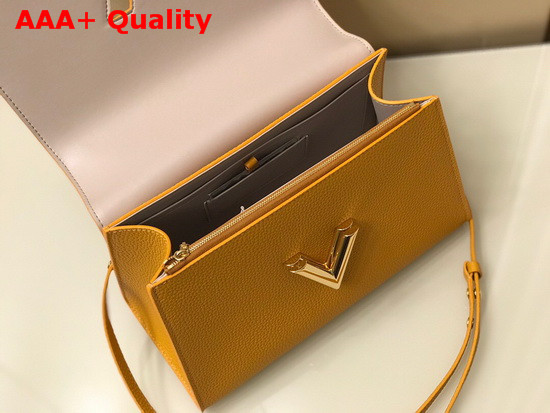 Louis Vuitton Twist One Handle MM Handbag in Saffran Taurillon Leather Replica