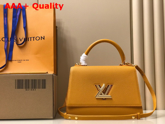 Louis Vuitton Twist One Handle MM Handbag in Saffran Taurillon Leather Replica