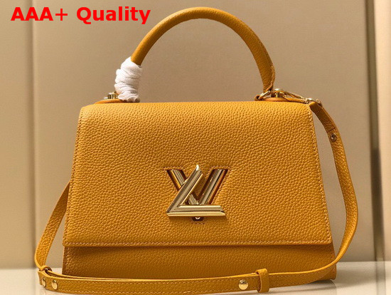 Louis Vuitton Twist One Handle MM Handbag in Saffran Taurillon Leather Replica