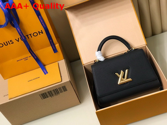 Louis Vuitton Twist One Handle PM Handbag in Black Taurillon Leather M57093 Replica