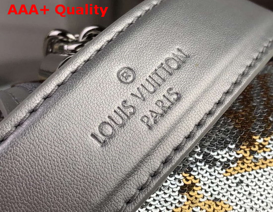 Louis Vuitton Twist PM Handbag Silver and Gold Sequin Embroidered Leather M55842 Replica