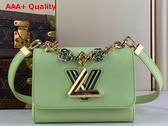 Louis Vuitton Twist PM Handbag in Vert Noto Green Epi Grained Leather M22768 Replica