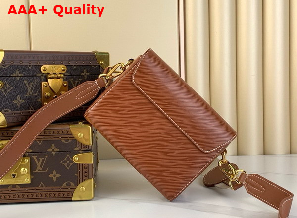 Louis Vuitton Twist PM Traveler Handbag in Gold Epi Grained Cowhide Leahter M24758 Replica