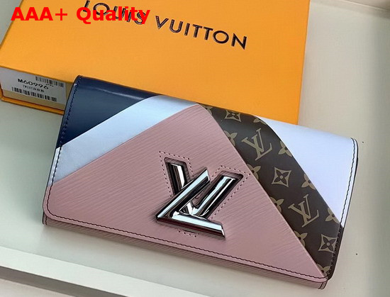 Louis Vuitton Twist Wallet Pink White Navy Blue Cowhide Leather Replica