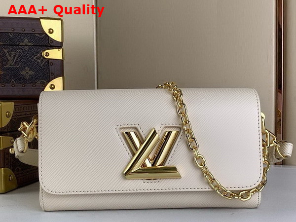 Louis Vuitton Twist West Handbag in Quartz White Epi Leather M24550 Replica