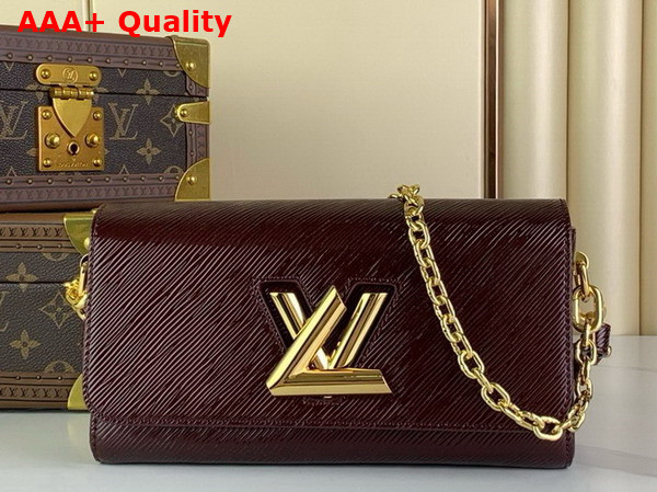 Louis Vuitton Twist West Handbag in Wine Red Epi Leather Replica