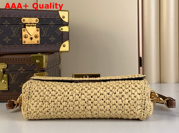 Louis Vuitton Twist West Made From Woven Raffia with Smooth Calfskin Trim M25030 Replica