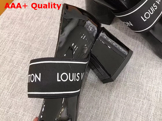 Louis Vuitton Uncover Pump in Black Patent Calf Leather with Elastic Strap 1A3QYD Replica