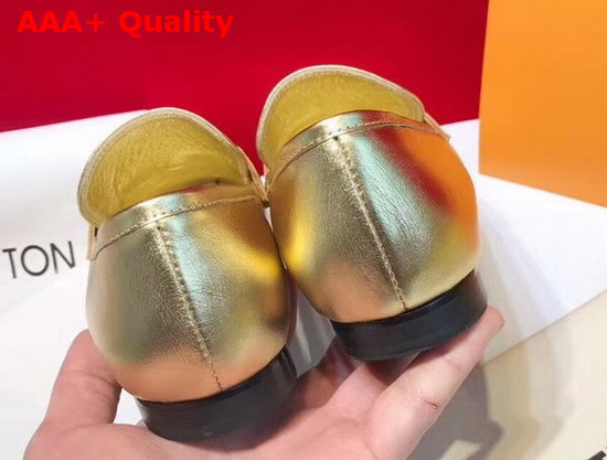 Louis Vuitton Upper Case Loafer Light Gold Lamb Leather Replica