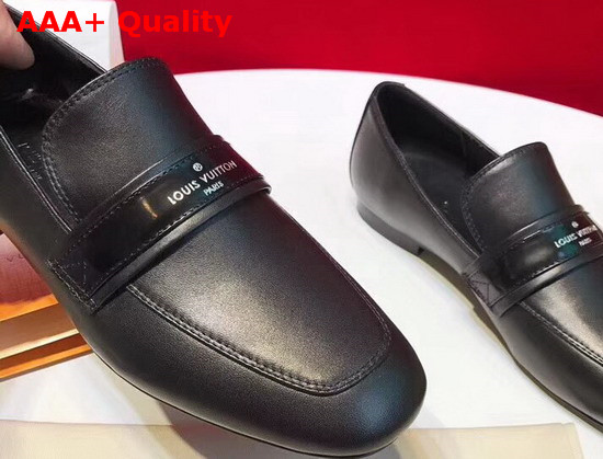 Louis Vuitton Upper Case Loafer in Black Plain Calf Leather Replica