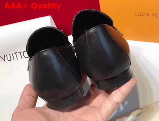 Louis Vuitton Upper Case Loafer in Black Plain Calf Leather Replica