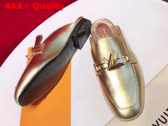 Louis Vuitton Upper Case Open Back Loafer Light Gold Lamb Leather 1A3SJ0 Replica