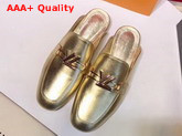 Louis Vuitton Upper Case Open Back Loafer Light Gold Lamb Leather 1A3SJ0 Replica