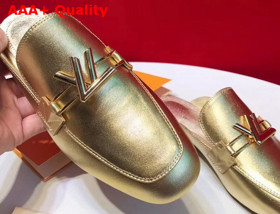 Louis Vuitton Upper Case Open Back Loafer Light Gold Lamb Leather 1A3SJ0 Replica