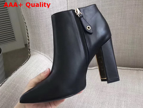 Louis Vuitton Upper East Low Boot in Black Plain Calf Leather Replica