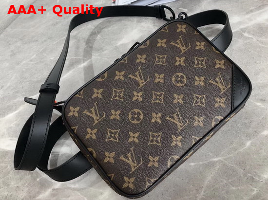 Louis Vuitton Utility Front Bag Monogram Coated Canvas and Black Calf Leather Trim M44468 Replica