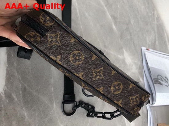 Louis Vuitton Utility Front Bag Monogram Coated Canvas and Black Calf Leather Trim M44468 Replica