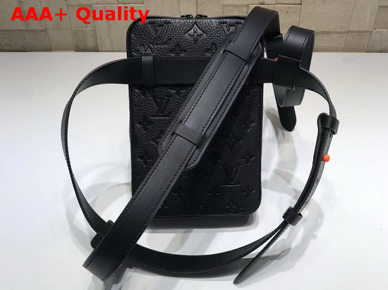 Louis Vuitton Utility Side Bag Absolute Black Taurillon Monogram Cowhide Leather M53298 Replica