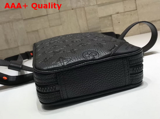 Louis Vuitton Utility Side Bag Absolute Black Taurillon Monogram Cowhide Leather M53298 Replica