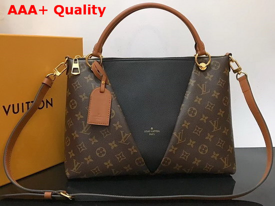 Louis Vuitton V Tote MM Monogram Black M43948 Replica