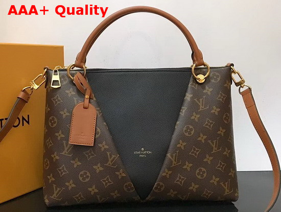 Louis Vuitton V Tote MM Monogram Black M43948 Replica