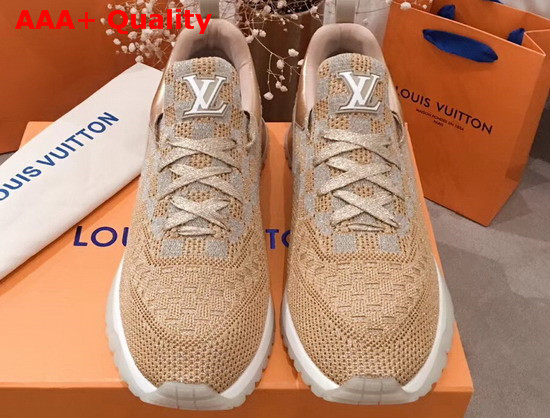 Louis Vuitton VNR Sneaker in Gold Damier Knit Replica