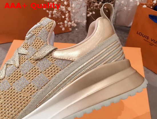 Louis Vuitton VNR Sneaker in Gold Damier Knit Replica