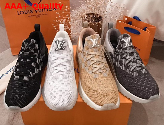 Louis Vuitton VNR Sneaker in Gold Damier Knit Replica