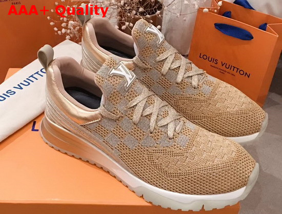 Louis Vuitton VNR Sneaker in Gold Damier Knit Replica