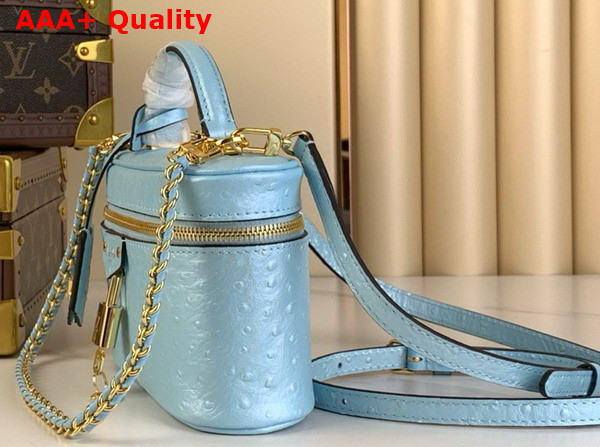 Louis Vuitton Vanity Chain Pouch in Blue Glaze Ostrich Leather N85806 Replica