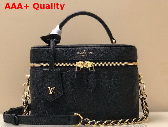 Louis Vuitton Vanity PM Handbag Black Monogram Empreinte Leather M45598 Replica