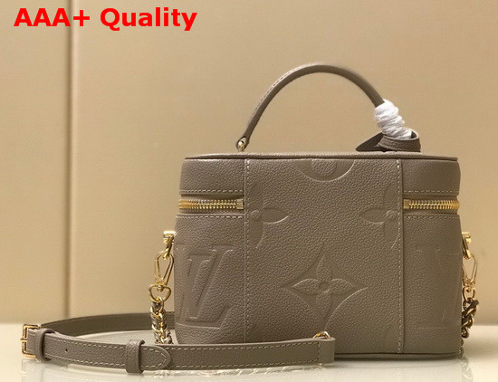 Louis Vuitton Vanity PM Handbag Tourterelle Monogram Empreinte Leather M45608 Replica