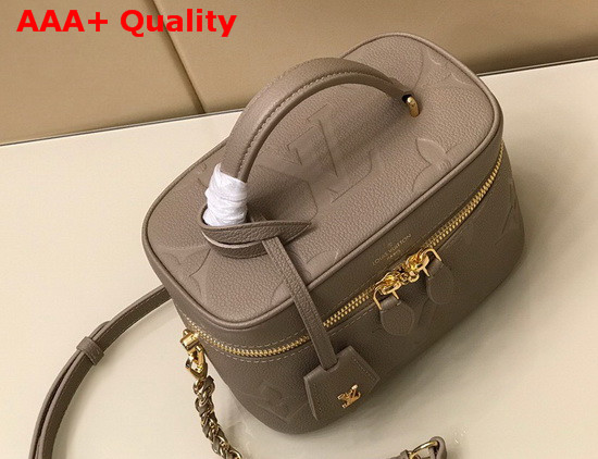 Louis Vuitton Vanity PM Handbag Tourterelle Monogram Empreinte Leather M45608 Replica