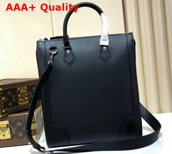 Louis Vuitton Vertical Tote in Black Taiga Leather M30811 Replica